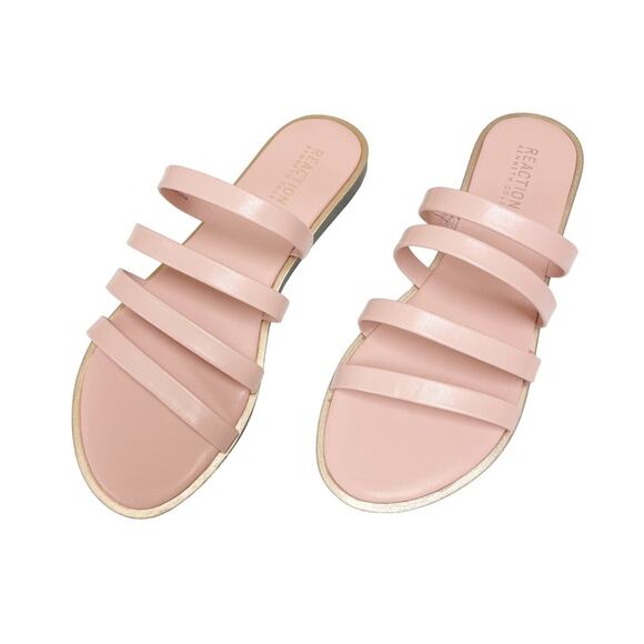 Reaction Kenneth Cole Sloan Four Band Strappy Slide Sandal NEW 7 in Blush Pink - Picture 1 of 6